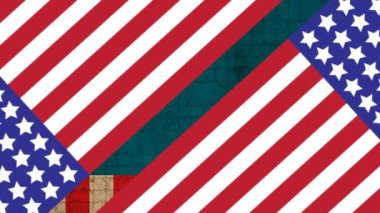 Bağımsızlık Günü 'nün animasyonu Amerika bayrağına karşı yazılmış. Dijital olarak üretilen hologram, illüstrasyon, olay, özgürlük, kutlama, soyut, hükümet ve vatanseverlik kavramı.