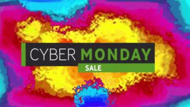 Siber pazartesi satışı metninin hareketli bir geçmişi var. Satışlar, siber alışveriş, dijital arayüz, iletişim, bilgisayar ve veri işleme kavramı dijital olarak oluşturulmuş video işleme kavramı.