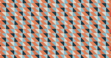 Mavi ve turuncu şekilli geometrik desen kusursuz animasyon, kopyalama alanı, döngüleme, kusursuz arkaplan animasyonu yaratıyor. Soyut, modern, canlı, sanatsal, renkli