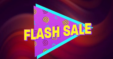 Şekiller üzerinde satıştan satılan metin resmi. Sosyal medya, kutlama ve dijital arayüz kavramı, dijital olarak oluşturulmuş görüntü.