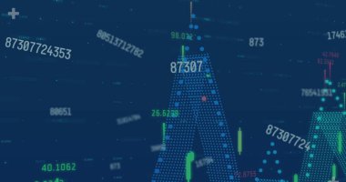 Küresel görüntüler, sayılar ve veri işleme. Küresel iş, finans, hesaplama ve veri işleme kavramı, dijital olarak oluşturulmuş resim.