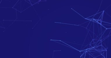 Mavi arkaplan üzerindeki bağlantı ağının resmi. küresel bağlantılar, iş dünyası, dijital arayüz, teknoloji ve ağ konsepti, dijital olarak oluşturulmuş görüntü.