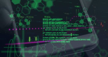 Küre ve bağlantı ağlı metin görüntüsü. Küresel dijital arayüz teknolojisi ve ağ oluşturma konsepti, dijital olarak oluşturulmuş görüntü.