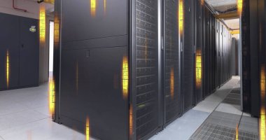 Küresel bir teknoloji, veri işleme ve bağlantı kavramı. Küresel iş dünyası dijital arayüz teknolojisi ve ağ konsepti, dijital olarak oluşturulmuş görüntü.