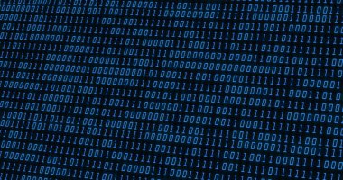 Siyah arkaplanda veri işleme resmi. Teknoloji, bilgisayar ve dijital arayüz kavramı, dijital olarak oluşturulmuş görüntü.