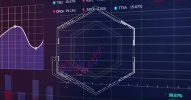 Veri işleme alanındaki tarama görüntüsü. Küresel iş ve dijital arayüz kavramı, dijital olarak oluşturulmuş görüntü.