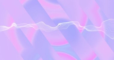 Pastel çok renkli arkaplan üzerinden veri transferi ile bağlantı ağının resmi. Küresel bağlantılar, hesaplama ve veri işleme kavramı, dijital olarak oluşturulmuş resim.