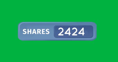 Image of numbers increasing in a blue box on a green background 4k clipart