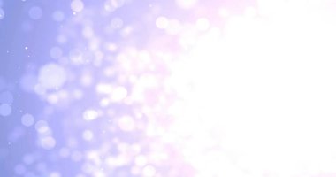 Mor arkaplanda parlayan ışık lekeleri. Işık, renk ve hareket kavramı dijital olarak oluşturuldu.