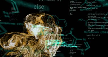 Siyah arkaplan üzerinde ışık ve veri işleme görüntüsü. Küresel finans, iş, bağlantılar, hesaplama ve veri işleme kavramı dijital olarak oluşturuldu.