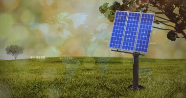 Uyarı şarkısı ve kış manzarası üzerine yağan kar görüntüsü. Noel şenliği ve kutlama konsepti.