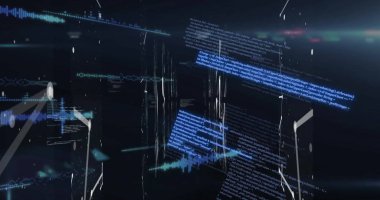 Siyah arkaplan üzerinde bağlantı ve veri işleme resmi. Küresel yapay zeka, bağlantılar, hesaplama ve veri işleme kavramı dijital olarak oluşturuldu.