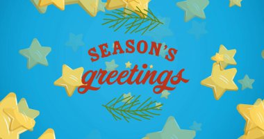 Noel tebrikleri mesajı ve Noel süslemesinin resmi. Noel, şenlik, kutlama ve gelenek konsepti dijital olarak oluşturuldu.