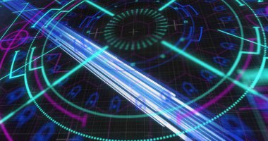 Kapsam taraması ve veri işleme görüntüsü. Küresel finans, iş, bağlantılar, hesaplama ve veri işleme kavramı dijital olarak oluşturuldu.