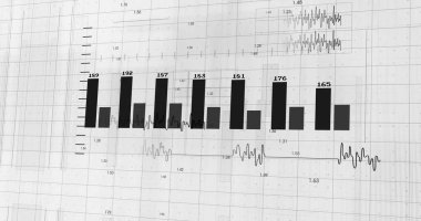Şebeke üzerinde finansal veri işleme resmi. Küresel iş, bağlantılar, hesaplama ve veri işleme kavramı dijital olarak oluşturulmuş resim.