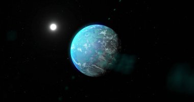 Siyah arkaplanda ay ve küre resmi. küresel finans, iş, bağlantılar, bulut hesaplama ve veri işleme kavramı dijital olarak oluşturuldu.