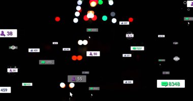 Gece bulanık şehir ışıkları üzerinde sosyal medya bildirimleri görüntüsü. şehir manzarası, dijital, çevrimiçi, modern, iletişim, teknoloji