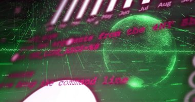 Dünya çapında bağlantı ağı ve dijital veri işleme görüntüsü. Dijital olarak oluşturulmuş küresel bağlantılar, hesaplama ve veri işleme kavramı.