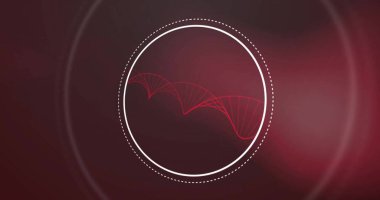 Karanlık arka planda tarama yapan dürbünlerin üzerinde DNA ve veri işleme resmi. Küresel bilim, veri işleme, bağlantılar, hesaplama ve veri işleme kavramı dijital olarak oluşturuldu.