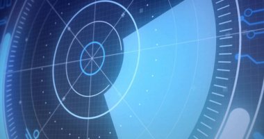 Siyah arkaplan üzerinde tarama ve dijital veri işleme resmi. Dijital olarak oluşturulmuş küresel bağlantılar, hesaplama ve veri işleme kavramı.