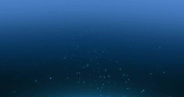 Mavi arkaplanda beyaz kıvılcımlar. Desen, soyutlama ve dijital arayüz konsepti dijital olarak oluşturulmuş görüntü.