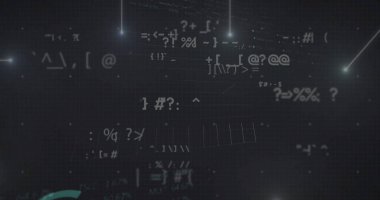 Veri işleme üzerinde ışık noktalarıyla bağlantı ağının görüntüsü. İş, teknoloji ve dijital arayüz kavramı dijital olarak oluşturuldu.