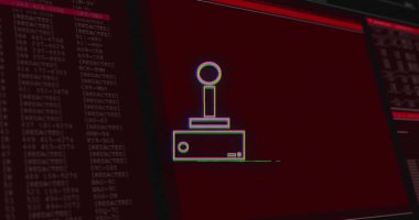 Veri işleme üzerinde oyun alanı resmi. Teknoloji, iş ve dijital arayüz kavramı dijital olarak oluşturulmuş görüntü.