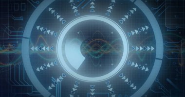 Kapsam ve DNA ipliği üzerindeki bağlantı ağının görüntüsü. Küresel bilim, bilgisayar ve veri işleme kavramı dijital olarak oluşturulmuş görüntü.