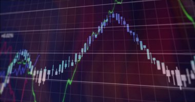 Siyah arkaplan üzerindeki veri işleme ve diyagramlarının resmi. Teknoloji, iş ve dijital arayüz kavramı dijital olarak oluşturulmuş görüntü.