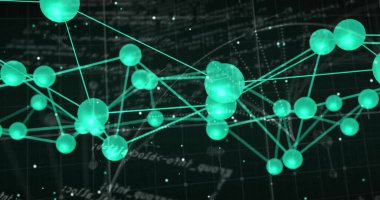 Siyah arkaplanda bağlantı ve veri işleme ağının resmi. Sosyal medya, teknoloji ve dijital arayüz kavramı dijital olarak oluşturuldu.