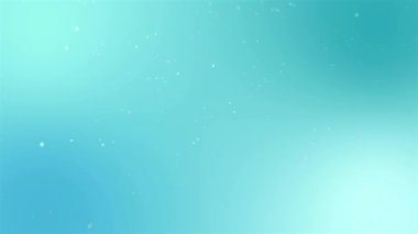Yumuşak mavi gradyan üzerinde süzülen beyaz parçacıklar dingin animasyon arkaplanı oluşturur. Sükunet, soyut, minimalizm, arka plan, ruhani, yatıştırıcı