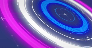 Siyah arkaplanda tarama alanı görüntüsü. Küresel teknoloji, iş ve dijital arayüz kavramı dijital olarak oluşturulmuş görüntü.