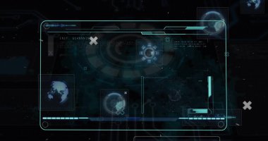 Ekranda veri işleme resmi. Küresel finans, iş, bağlantılar, bulut hesaplama ve veri işleme kavramı dijital olarak oluşturuldu.