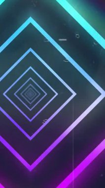 Bağlantı ağı üzerinden neon geometrik şekillerin animasyonu. soyut, ışık, desen ve hareket kavramı dijital olarak oluşturulmuş video.