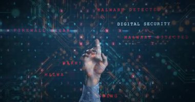 Ağ güvenlik animasyonu üzerinden FiREWALL DISABLED metin ile dijital asma kilit. Siber güvenlik, şifreleme, veri sızıntısı, savunmasızlık, koruma, teknoloji