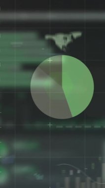 Dijital ekranda grafik ve veri animasyonu. küresel veri işleme ve teknoloji konsepti dijital olarak oluşturulmuş video.