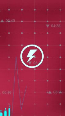 Bahreyn bayrağı üzerinde veri işleme animasyonu. küresel iş, finans, bağlantılar ve dijital arayüz konsepti dijital olarak oluşturulmuş video.