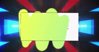 Renkli soyut şekilli ve parlayan ışıklar animasyonlu flaş satışı metni. indirim, promosyon, alışveriş, etkinlik