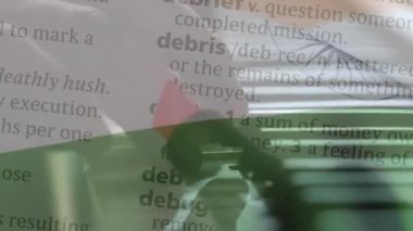 Kızılderili bayrağıyla tokalaşmanın animasyonu birlik ve anlaşmayı sembolize ediyor. Ortaklık, diplomasi, işbirliği, işbirliği, uluslararası, vatanseverlik