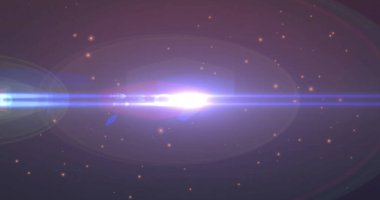 Koyu arkaplanda hareket eden parlak ışık lekeleri. Işık, renk ve hareket kavramı dijital olarak oluşturuldu.