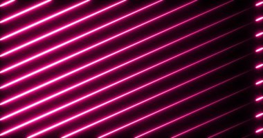 Siyah arkaplan üzerinde kırmızı neon izler. İş, teknoloji ve dijital arayüz kavramı dijital olarak oluşturuldu.