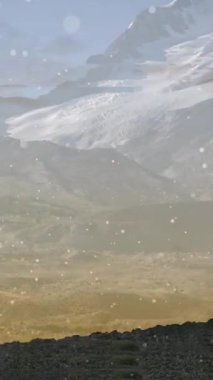 Manzara arka planında sosyal medya simgelerinin ve numaraların animasyonu. Sosyal medya ve iletişim konsepti dijital olarak oluşturulmuş video.