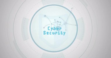 Birbirine bağlı çizgiler ve daireler oluşturan ağın animasyonu karmaşık desen yaratıyor. Teknoloji, bağlantı, ağ, dijital, soyut, fütüristik