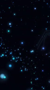 Bilgisayar devre kartının üzerinde parlayan noktaların animasyonu. küresel hesaplama, veri işleme, teknoloji ve dijital arayüz kavramı dijital olarak oluşturulmuş video.