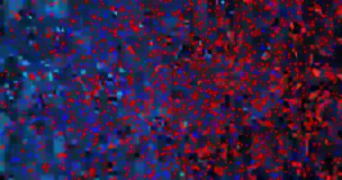 Koyu mavi arka planda renkli DNA iplikçiklerinin parlayan animasyonu. Genetik, biyoloji, bilim, teknoloji, moleküler, dijital