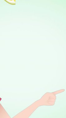 Limon ikonları üzerinde konuşan kadın animasyonu. Ulusal danışmanlık ayı ve dijital olarak oluşturulan kutlama konsepti.