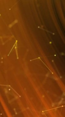 Turuncu arkaplandaki çizgilerle takımyıldızlarının canlandırılması. gölge, desen ve renk konsepti dijital olarak oluşturulmuş video.