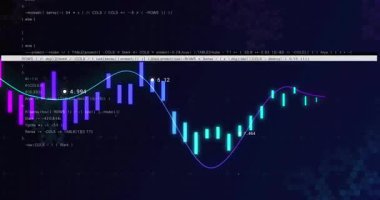 Finansal veriler, şamdanlar ve çizgi grafikleri inceleniyor. Finans, analiz, borsa, ticaret, yatırım, analitik