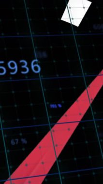 Araba panelinin üzerinde veri işleme animasyonu. küresel iş, finans, bağlantılar ve dijital arayüz konsepti dijital olarak oluşturulmuş video.