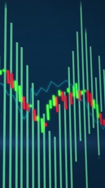 Mavi arkaplanda veri işleme animasyonu. küresel iş, finans, bağlantılar ve dijital arayüz konsepti dijital olarak oluşturulmuş video.